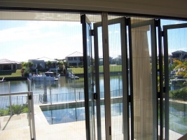 CỬA LƯỚI CHỐNG MUỖI XẾP 1 CÁNH MÀU GHI