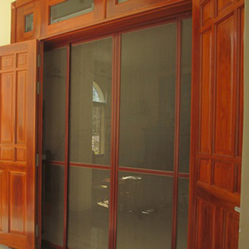 CỬA LƯỚI CHỐNG MUỖI LÙA VÂN GỖ 2 CÁNH