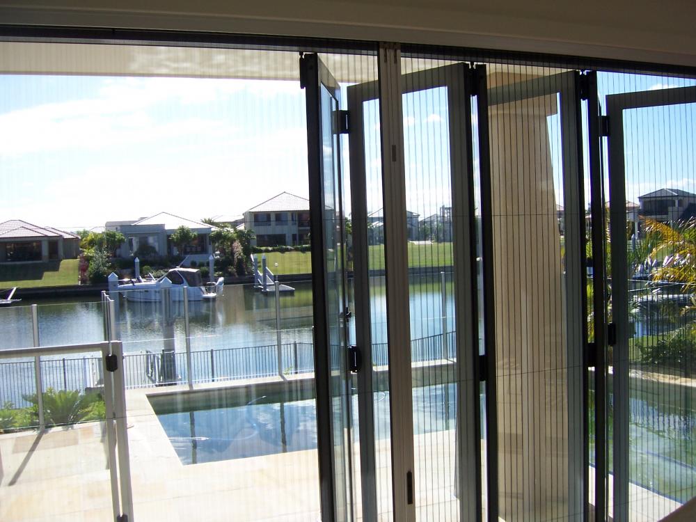 CỬA LƯỚI CHỐNG MUỖI XẾP 1 CÁNH MÀU GHI